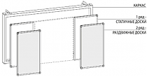 Раздвижные системы досок с 4-мя рабочими поверхностями без центральной доски